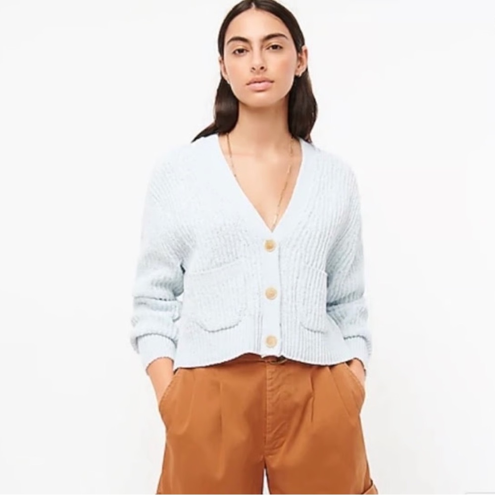 RT47. J Crew Women's Light Blue Cardigan Sweater